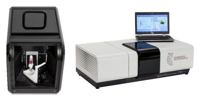 The SC-30 integrating sphere cassette for the FS5 Spectrofluorometer.