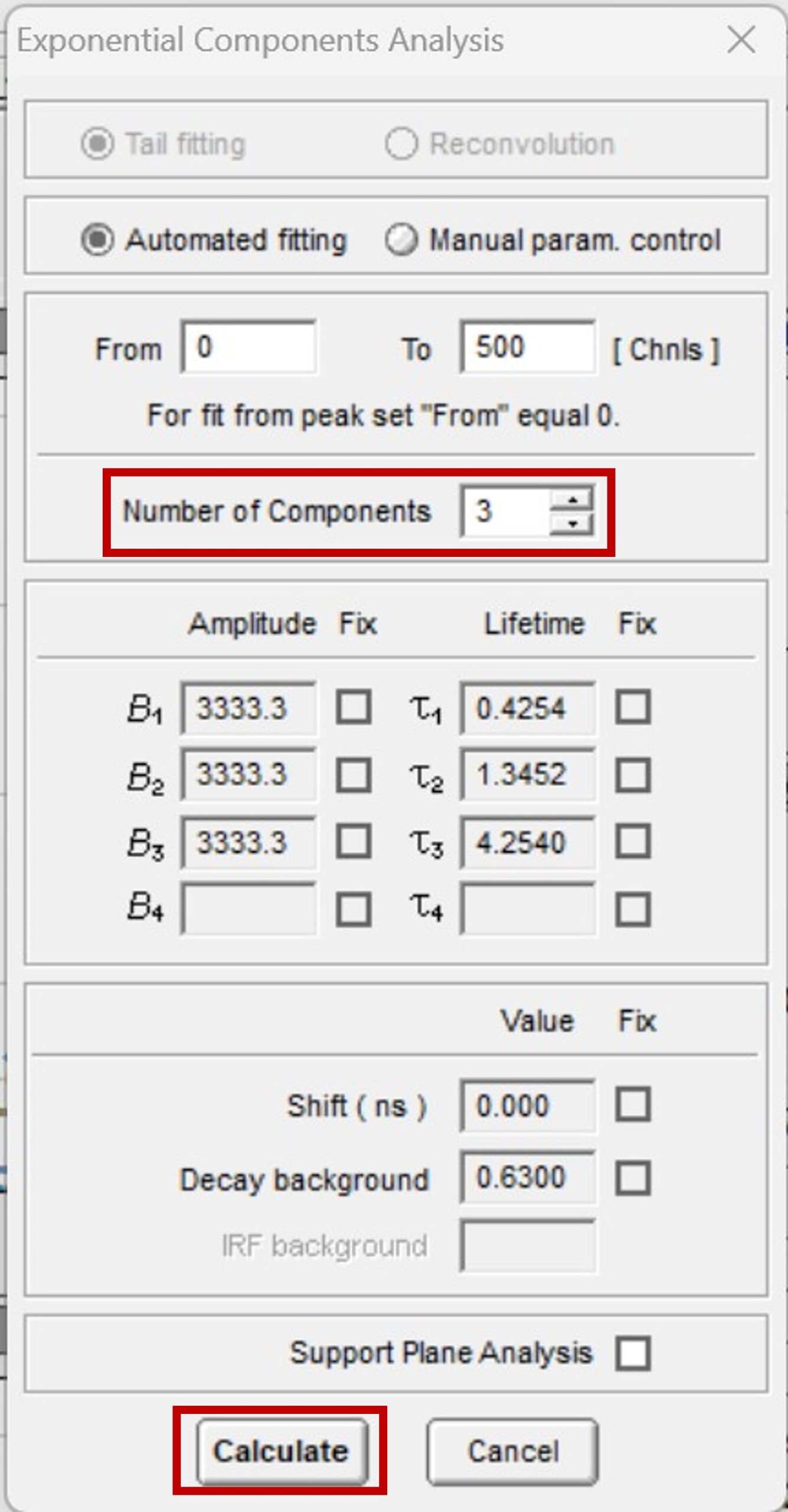 Batch processing Parameters