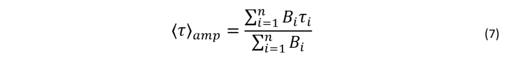 Amplitude average Lifetime Equation