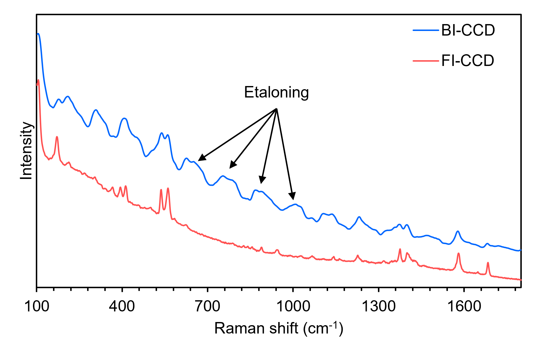 etaloning in Raman spectrum